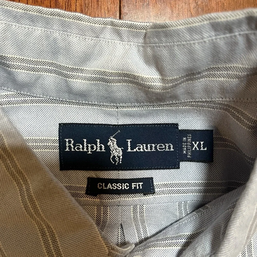 Vintage Ralph Lauren Shirt Mens Extra Large Classic Fit Oxford Flesh Pony FLAWED